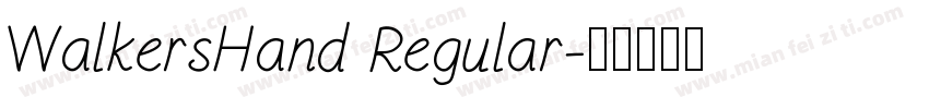 WalkersHand Regular字体转换